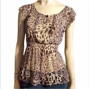 Charlotte Russe Women Ruffle Sleeve Light Blouse Size S